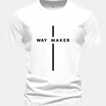 Regular Fit Way Maker Stripe Print Cotton T-Shirt