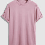 Men's solid color cotton basic round neck short-sleeved T-shirt