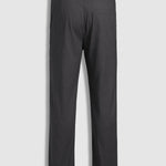 Men's Business Zip Fly Solid Color Flap Detail Slim Fit Pants