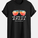 Regular Fit Sunglasses Palm Tree Print Cotton T-Shirt & Swim Shorts