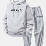 Milano Print Drawstring Hoodie & Milano Print Jogger Pants