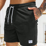 Men's corduroy texture casual resort style shorts
