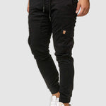 Casual Patchwork Pants with Dual Pockets