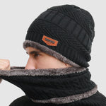 Men's Knitted  Matching Integrated Hat