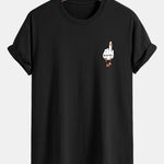 Regular Fit Duck You Print Cotton T-Shirt