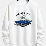 Car Slogan Print Relax Fit Sweatshirt