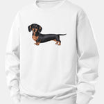 Dachshund Print Relax Fit Sweatshirt