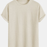Relax Fit Striped Textured T-Shirt