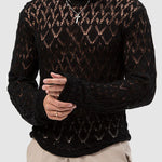 Men's sexy hollow bottoming thin sweater