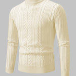 Men's Classic Geometric Slim Stand Collar Sweater