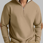 Men's Retro Stitching  Half-Placket Long Sleeve Sweatshirt