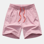 Palm Tree Silhouette Print Cotton T-Shirt & Swim Shorts
