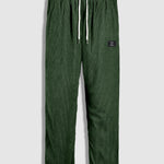 Men's Textured Half Button Corduroy Long Sleeve Shirt and Casual Pants Set