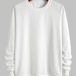 Men's solid color basic round neck casual sweatshirt