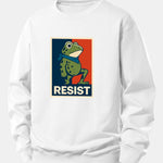 Resist Portland Frog Print Relax Fit Sweatshirt