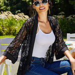Zeagoo Women's 3/4 Sleeve Sheer Cardigan