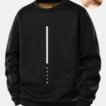 Dream Stripe Print Teddy Fleece Lined Sweatshirt