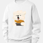 Yawning Puppy Print Relax Fit Sweatshirt