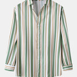 Men's Colorful Striped Long Sleeve Casual Shirt