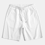 3 Pieces Diamond Geometric Jacquard Drawstring Shorts