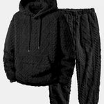 Geometry Jacquard Teddy Hoodie & Jogger Pants