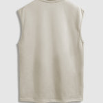 Men's Solid Color Suede Sleeveless Round Neck T-shirt