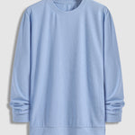 Men's solid color pique texture basic casual sweatshirt