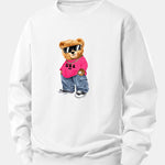 Hip Hop Bear Print Relax Fit Sweatshirt