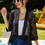 Zeagoo Women's 3/4 Sleeve Sheer Cardigan