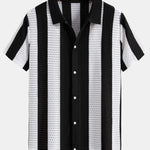 Striped Mesh Knit Shirt