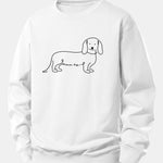 Dog Line Print Relax Fit Sweatshirt