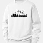 Mountain Nature Print Relax Fit Sweatshirt