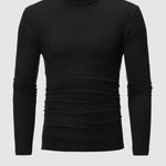 Unisex Solid Color Lightweight Fleece Skin-friendly Basic Pullover T-shirt