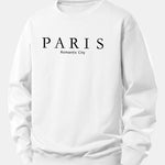 Paris Slogan Print Relax Fit Sweatshirt