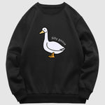 Men's Long Sleeve Silly Goose Pattern Print Hoodies