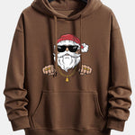 Hip Hop Santa Claus Print Relax Fit Hoodie