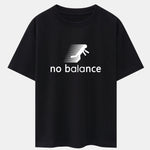 No Balance Print Drop Shoulder Oversize T-Shirt