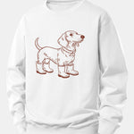 Dog In Boots Print Relax Fit Sweatshirt