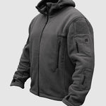 Men's Thermal Fleece Pocket Hooded Zip Jacket