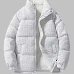 Men's Zip Up Solid Colordouble pockets Fleece-lined Coat