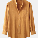 Men's Plain Basic Long Sleeve Shirt