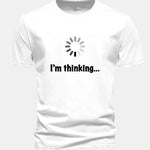 Regular Fit I'm Thinking Print Cotton T-Shirt