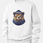 Chicago Sunglasses Bear Print Relax Fit Sweatshirt