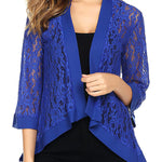 Zeagoo Women's 3/4 Sleeve Sheer Cardigan