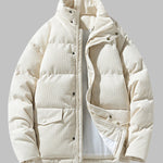 Men's corduroy thickened stand collar Puffer Jacket