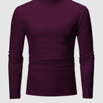 Unisex Solid Color Lightweight Fleece Skin-friendly Basic Pullover T-shirt
