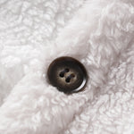 Men's Classic Plaid  Fluffy Faux Fur Single Pocket Button Lapel Jacket