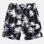 Regular Fit California Palm Tree Print Cotton T-Shirt & Palm Tree Print Swim Shorts
