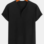 5 Pieces Cotton Henley T-Shirts