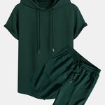 Striped Jacquard Hooded T-Shirt & Shorts